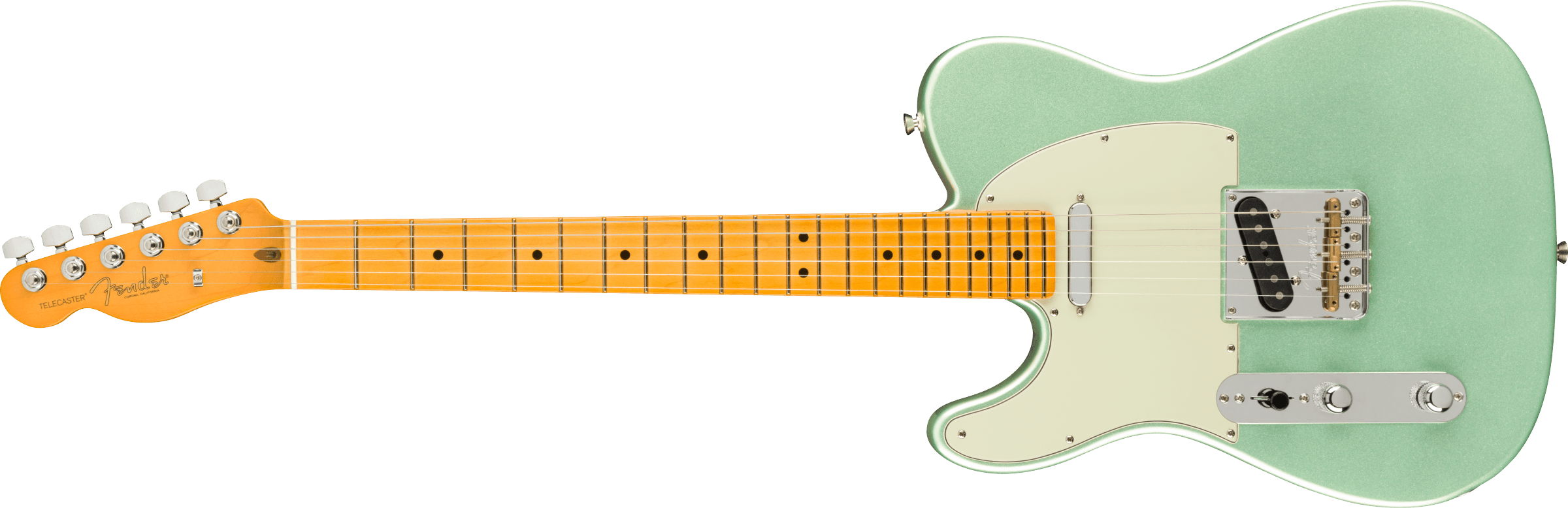 Fender American Professional II Telecaster Left Hand Maple Fingerboard Mystic Surf Green F-0113952718