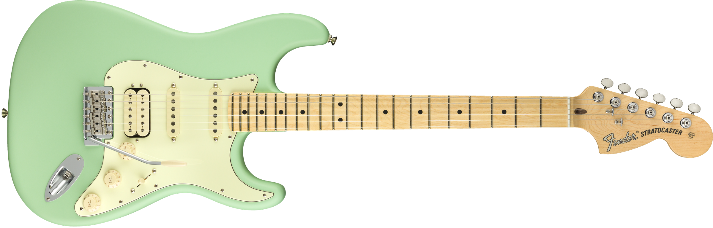 Fender American Performer Stratocaster HSS Maple Fingerboard - Satin Surf Green 0114922357