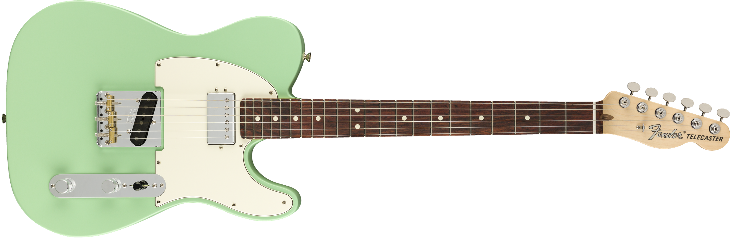 Fender American Performer Telecaster with Humbucking Rosewood Fingerboard - Satin Surf Green 0115120357