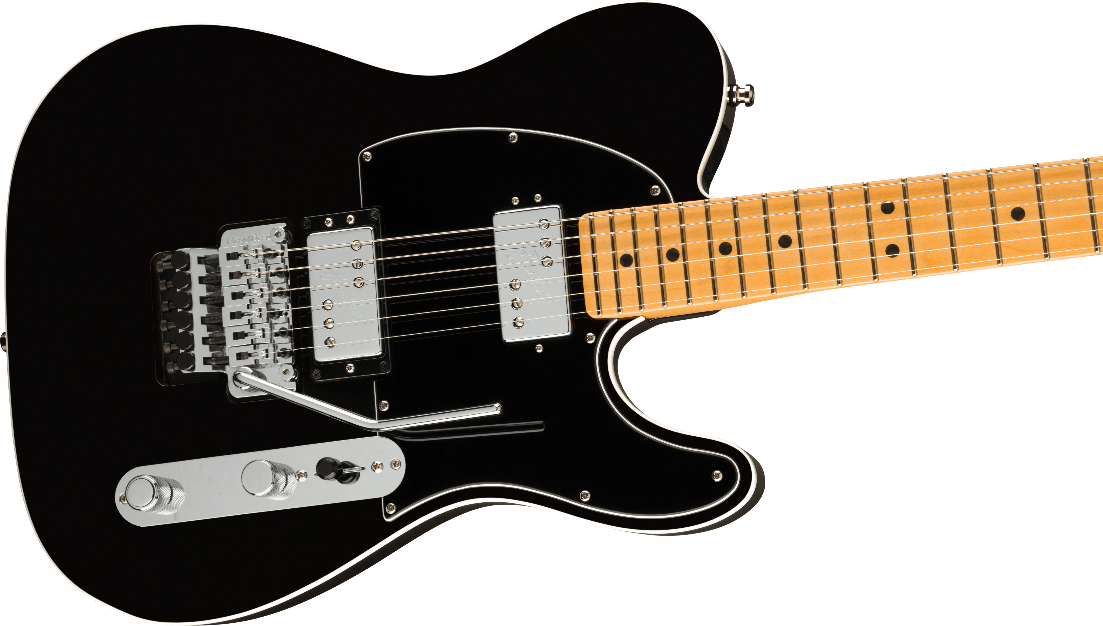 Fender American Ultra Luxe Telecaster Floyd Rose HH Maple Fingerboard Mystic Black F-0118092710