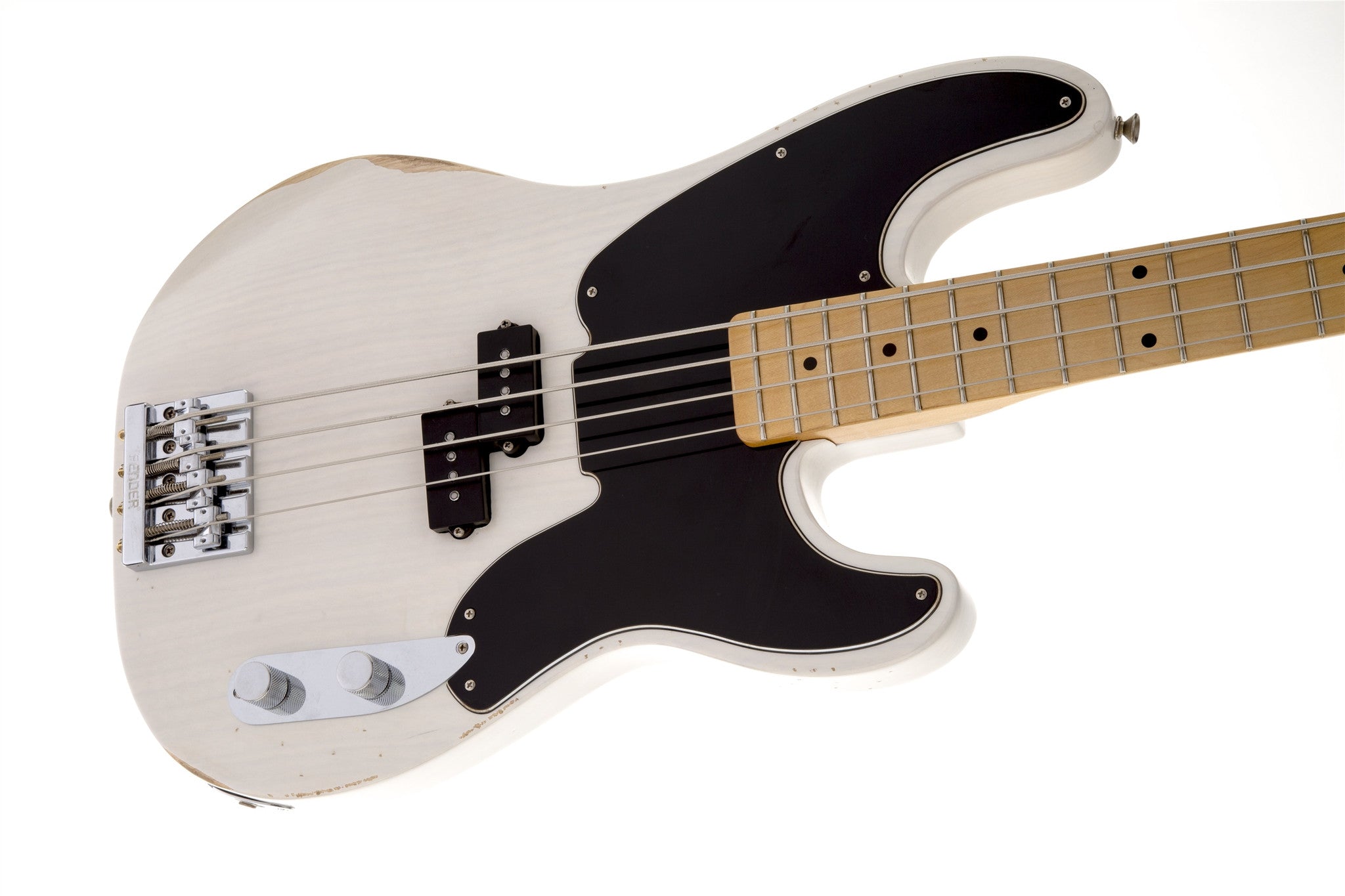 Fender Mike Dirnt Road Worn® Precision Bass®, Maple Fingerboard, White Blonde 0138412701 - L.A. Music - Canada's Favourite Music Store!