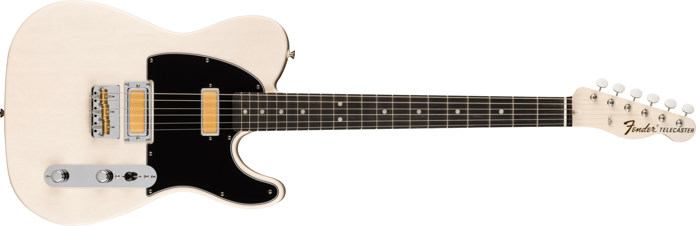 Fender Gold Foil Telecaster Ebony Fingerboard, White Blonde 0140731301