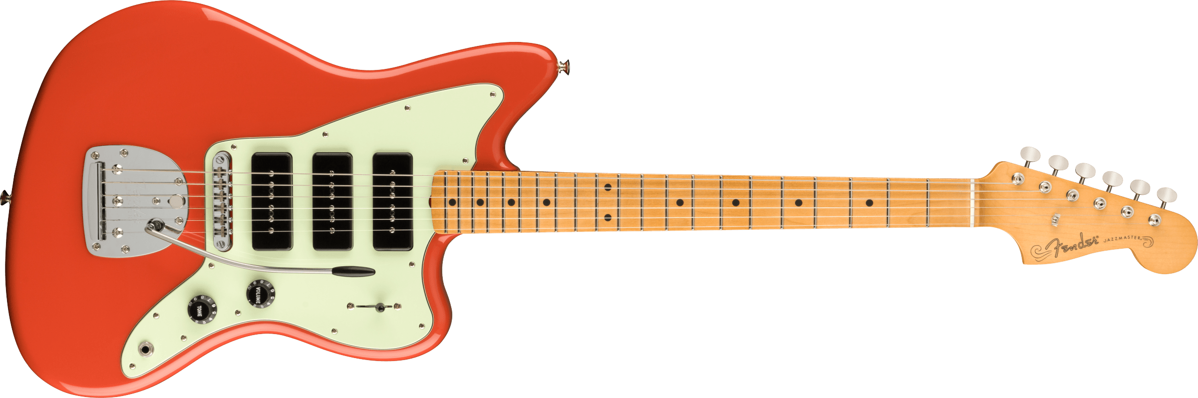 【2024年新作】 Maple Jazzmaster Noventa Fender Fingerboard F Red Fiesta ギター