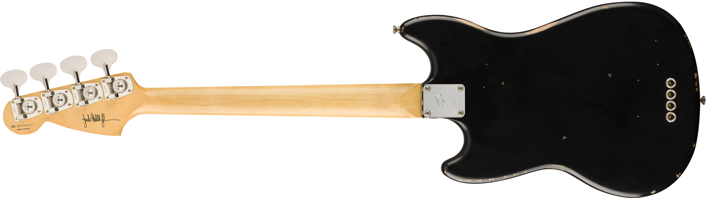 Fender JMJ Road Worn Mustang Bass Black F-0144060306 — L.A. Music Fender JMJ Road Worn Mustang Bass Black F-0144060306 — L.A. Music