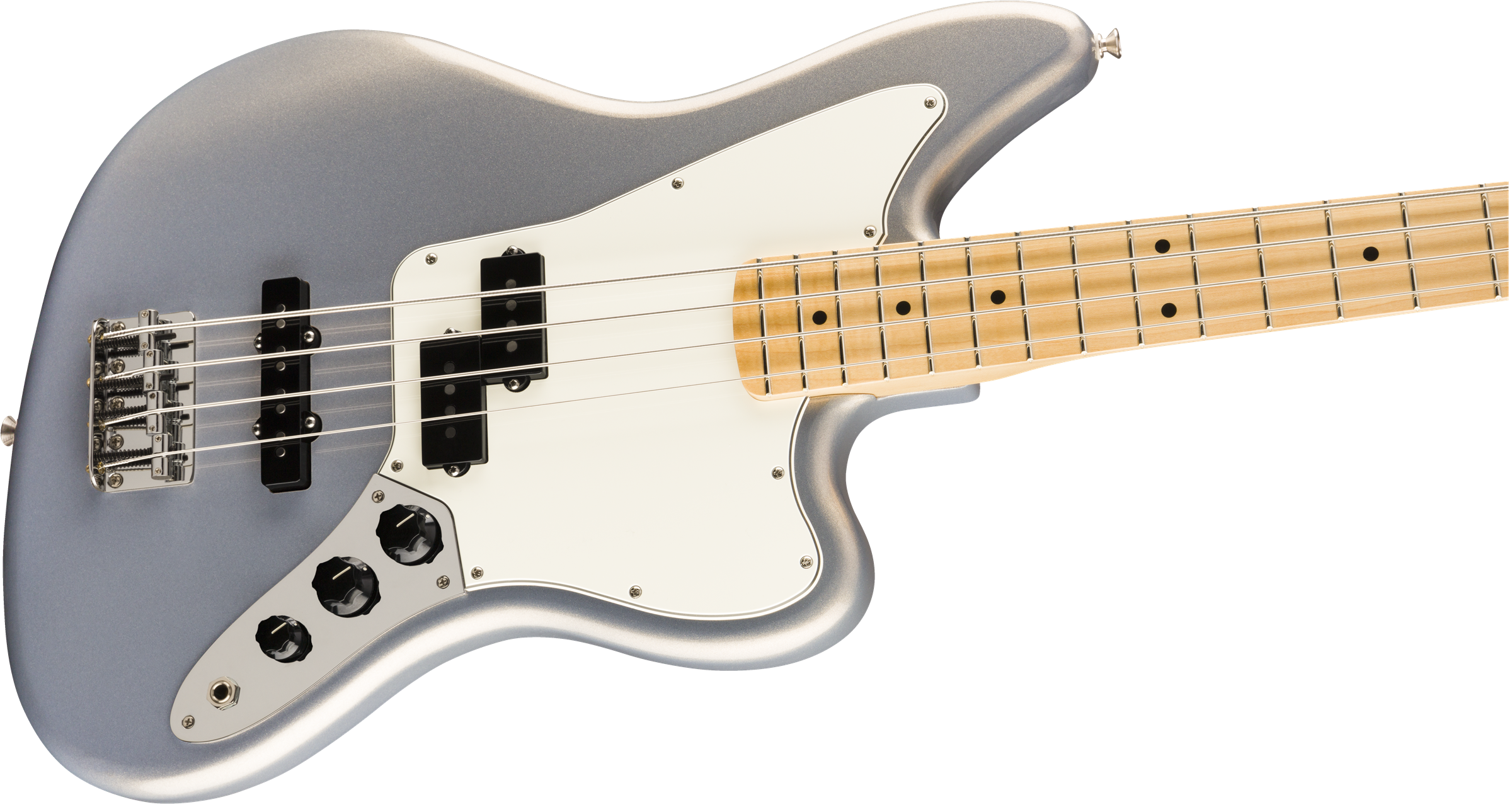 Fender Player Jaguar Bass Maple Fingerboard Silver