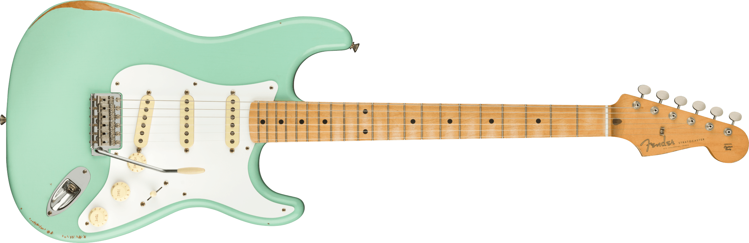 Fender Vintera Road Worn 50s Stratocaster Maple Fingerboard Surf Green F-0149972357 SERIAL NUMBER MX21166419 - 8.0 LBS