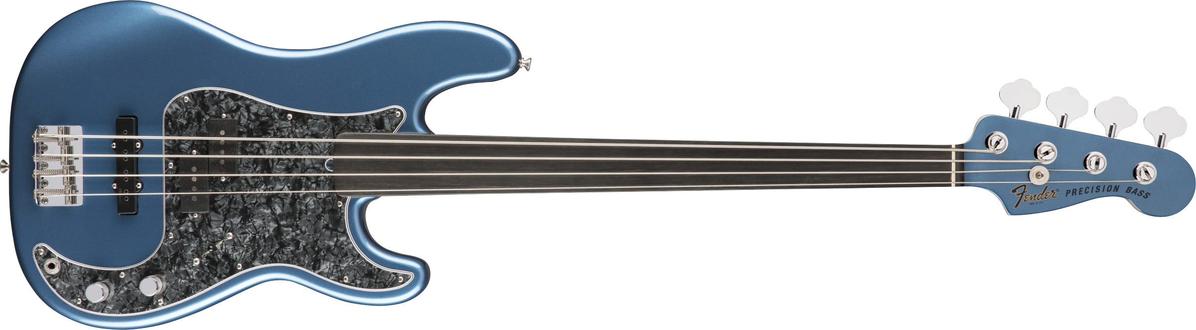 Fender Tony Franklin Fretless Precision Bass Ebony Fingerboard Lake Placid Blue F-0190085802