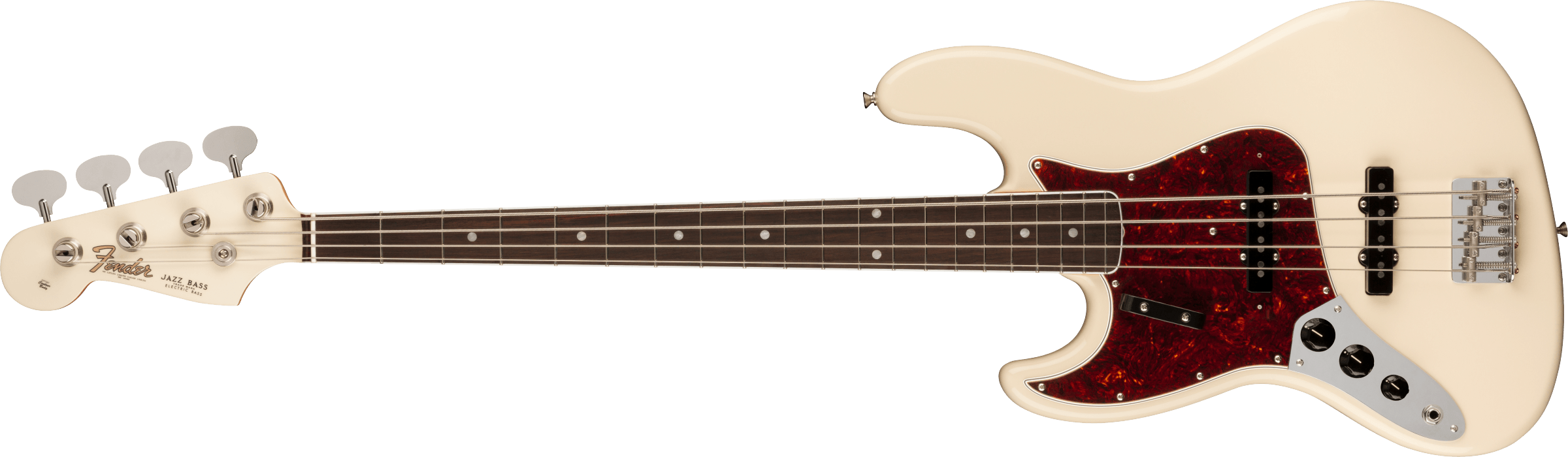 Fender American Vintage II 1966 Jazz Bass Left Hand, Rosewood Fingerboard, Olympic White 0190180805