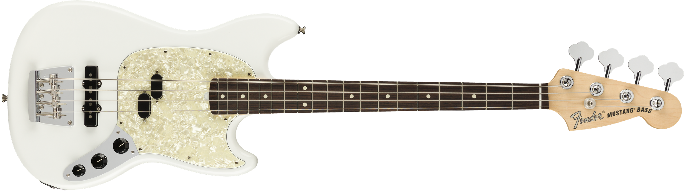 Fender American Performer Mustang Bass Rosewood Fingerboard - Arctic White  0198620380
