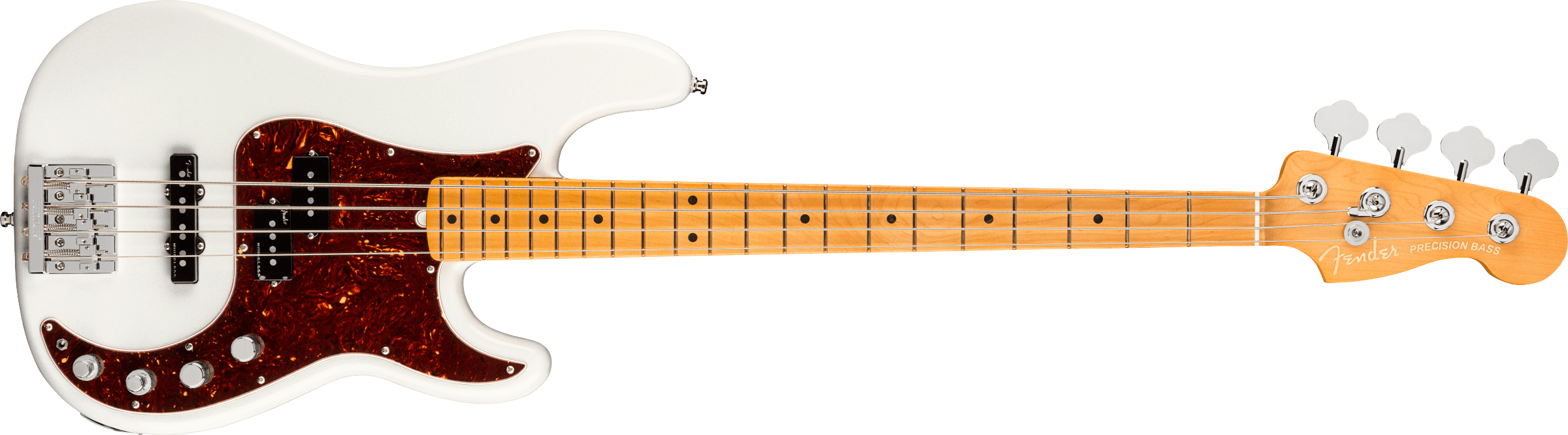 Fender American Ultra Precision Bass Maple Fingerboard Arctic Pearl 01