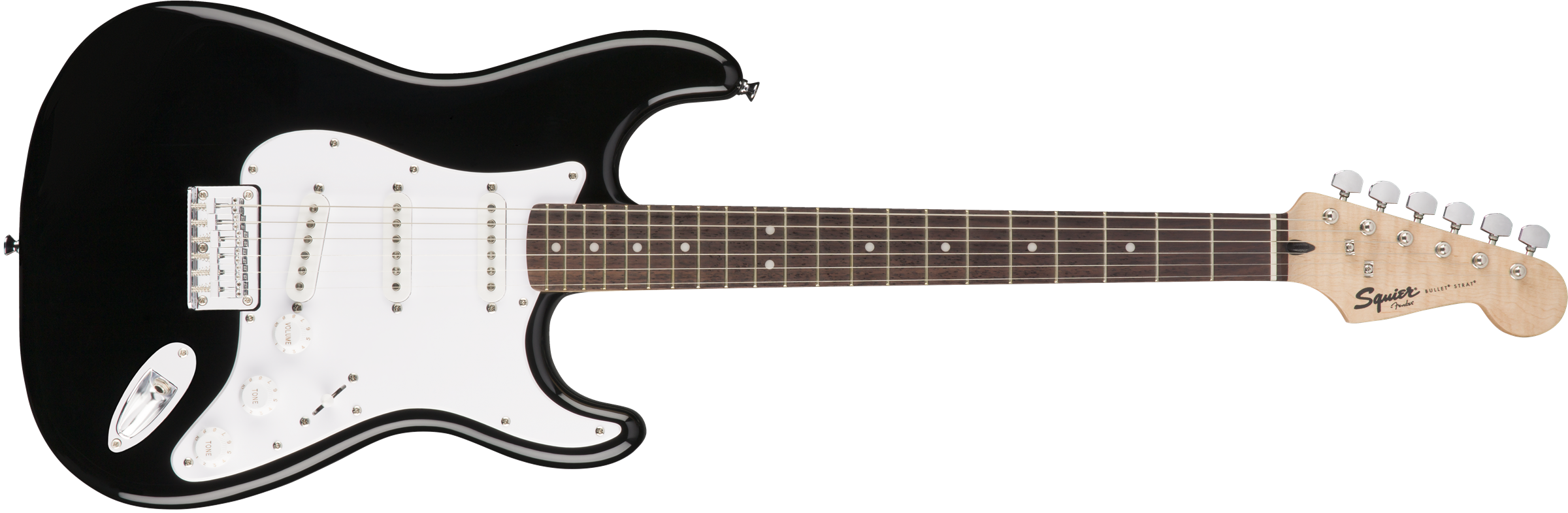 Squier Bullet Strat Hard Tail SSS Black Electric Guitar 0371001506