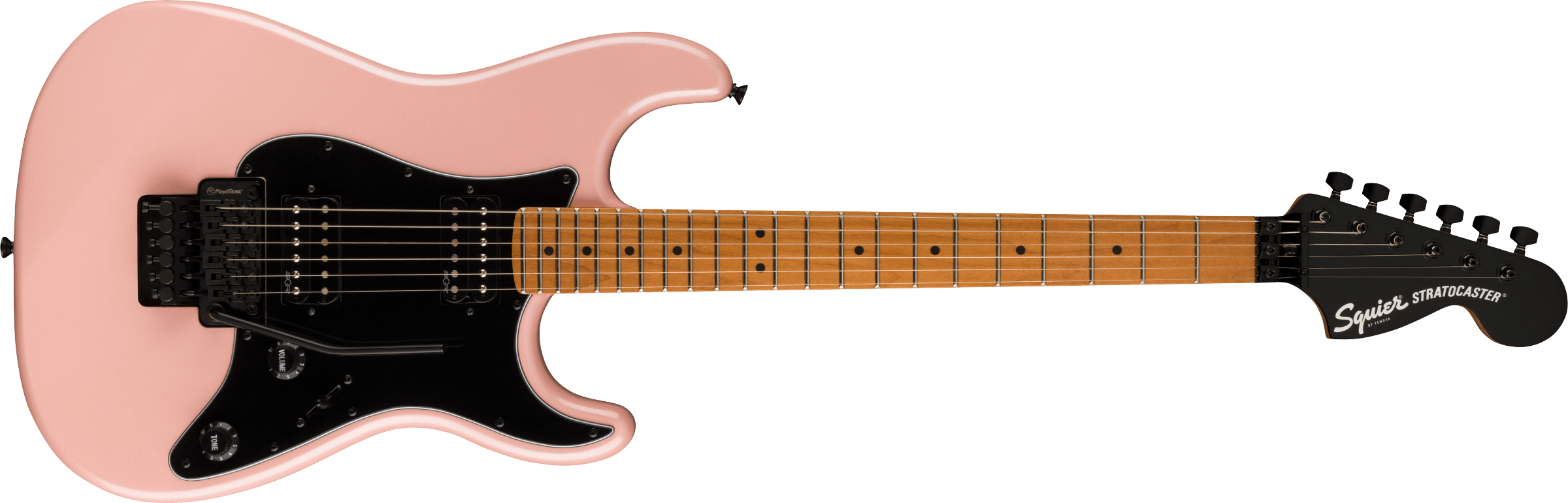 Squier Contemporary Stratocaster HH FR Roasted Maple Fingerboard Black Pickguard Shell Pink Pearl F-0370240533