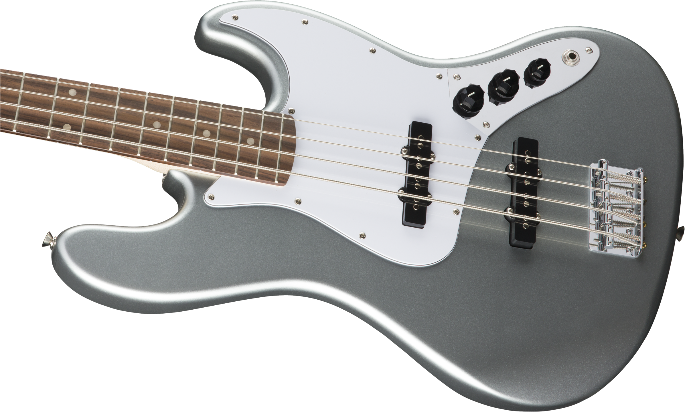 Squier Affinity Series Jazz Bass, Slick Silver 0370760581 — L.A. Music Squier Affinity Series Jazz Bass, Slick Silver 0370760581 — L.A. Music