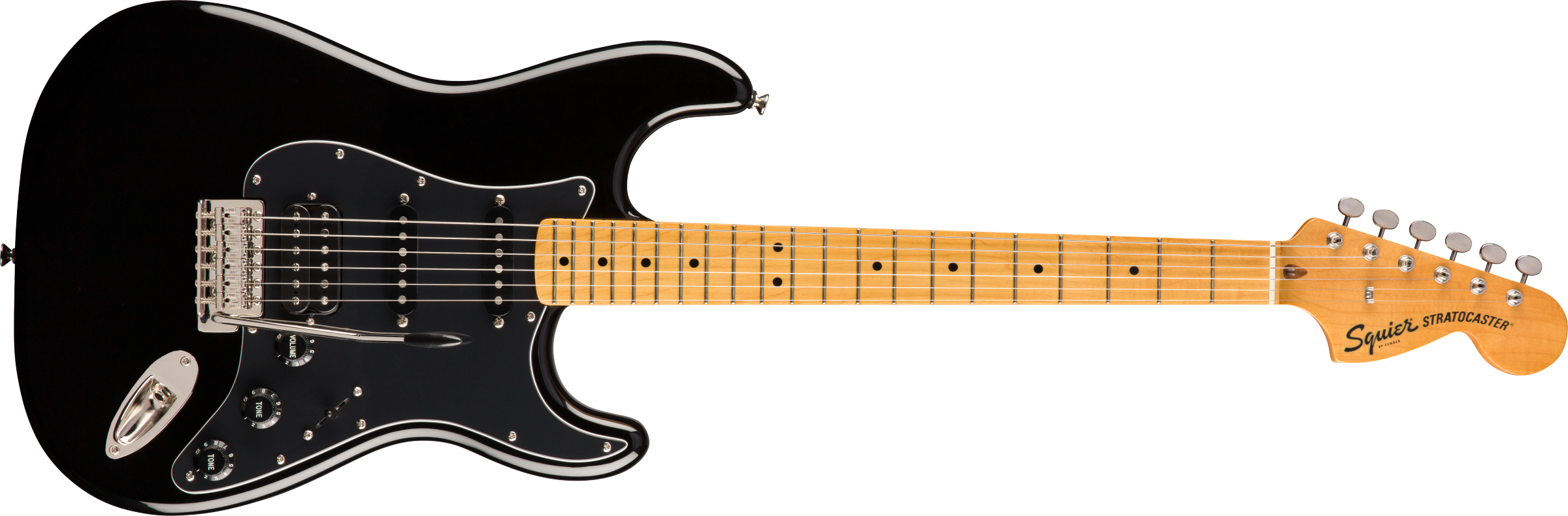 Squier Classic Vibe 70s Stratocaster HSS, Maple Fingerboard, Black 0374023506