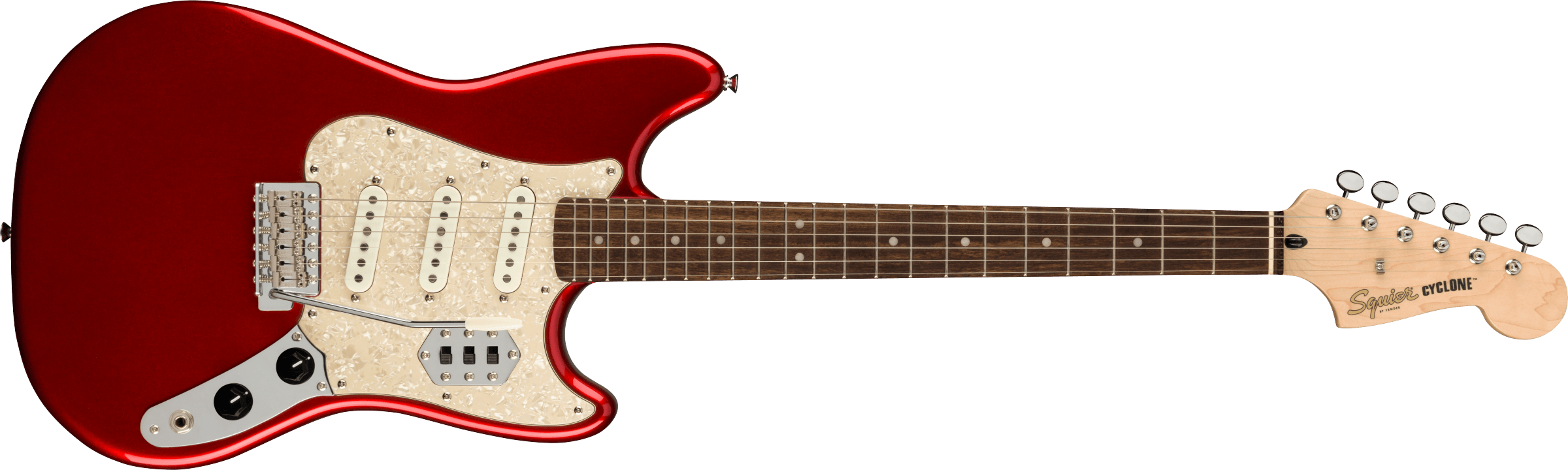 Squier Paranormal Cyclone Pearloid Pickguard, Candy Apple Red F-0377010509