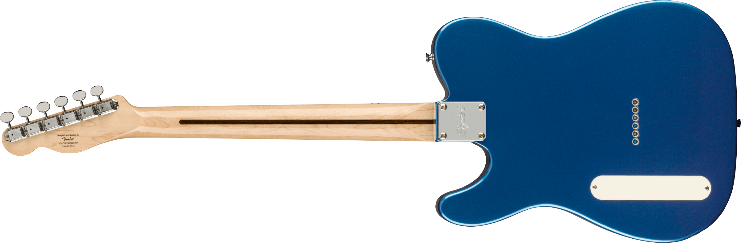 Squier Paranormal Cabronita Telecaster Thinline Maple Fingerboard Parchment Pickguard, Lake Placid Blue F-0377020502