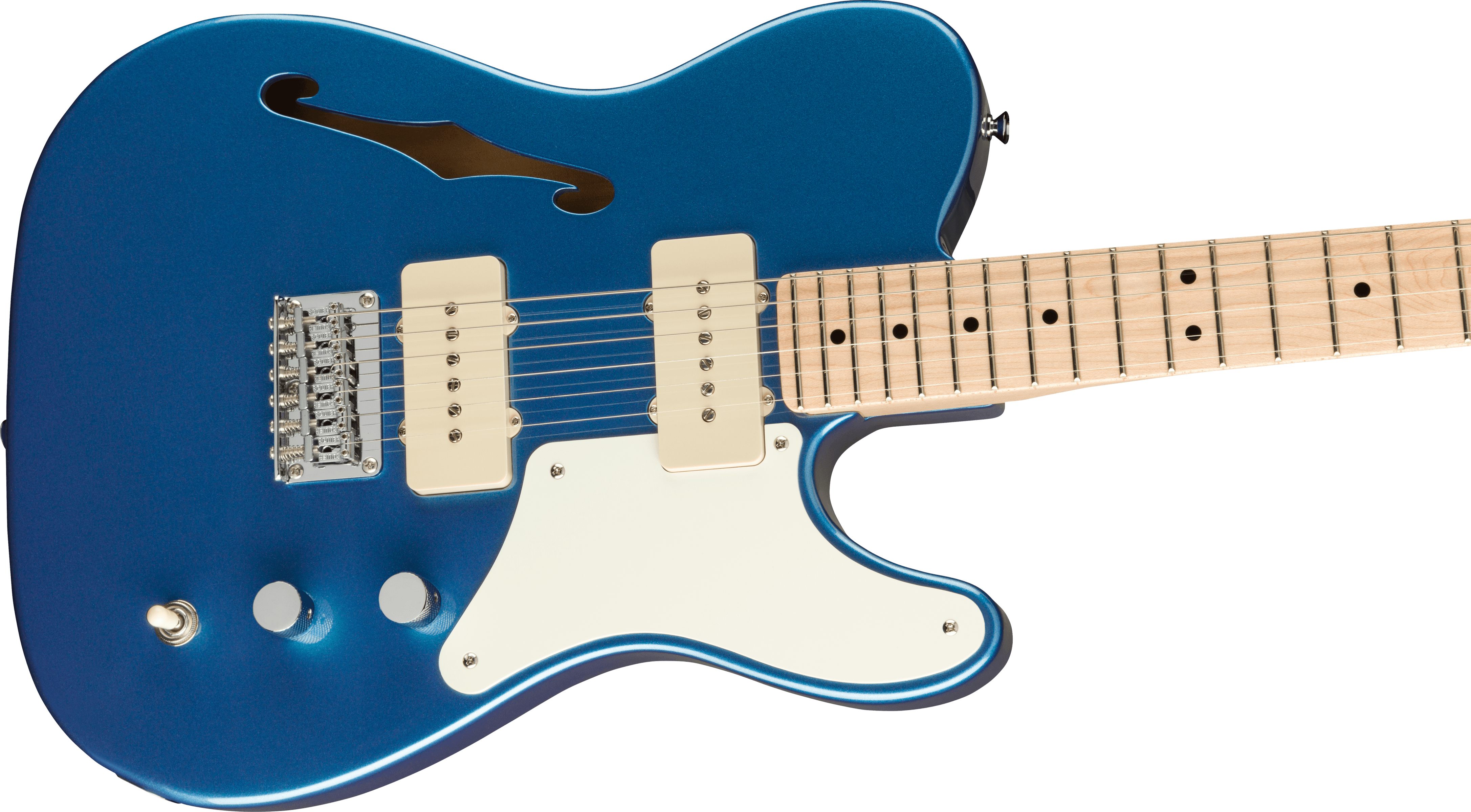 Squier Paranormal Cabronita Telecaster Thinline Maple Fingerboard Parchment Pickguard, Lake Placid Blue F-0377020502