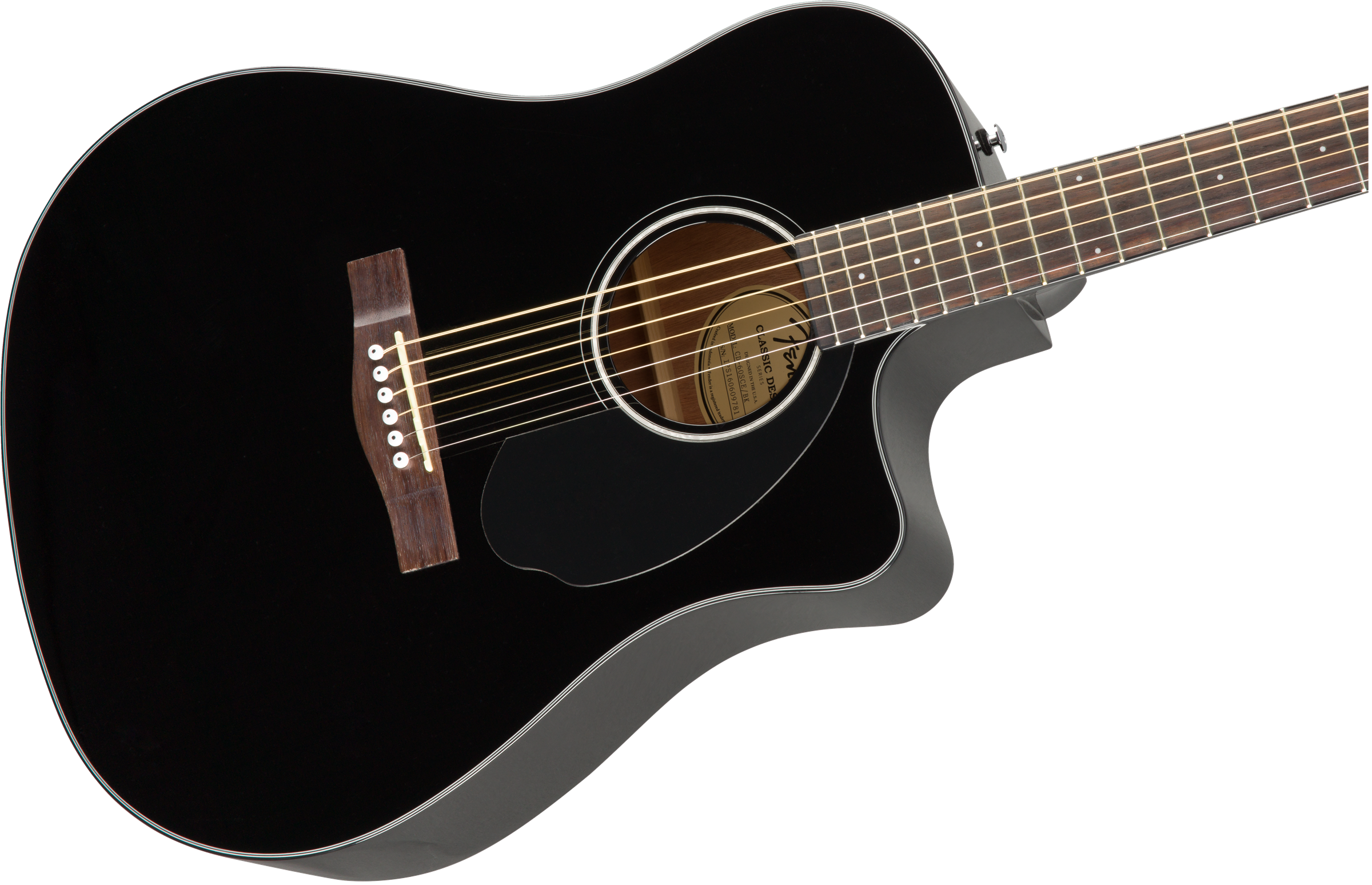 Fender CD-60SCE Dreadnought, Walnut Fingerboard Black