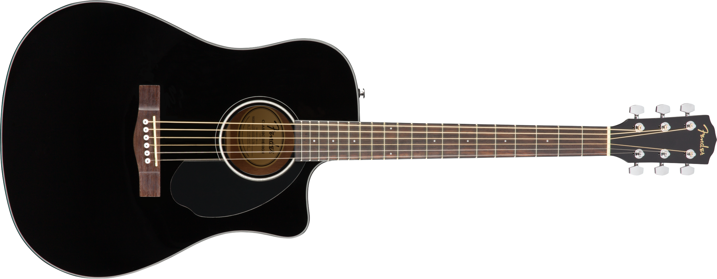 Fender CD-60SCE Dreadnought, Walnut Fingerboard Black