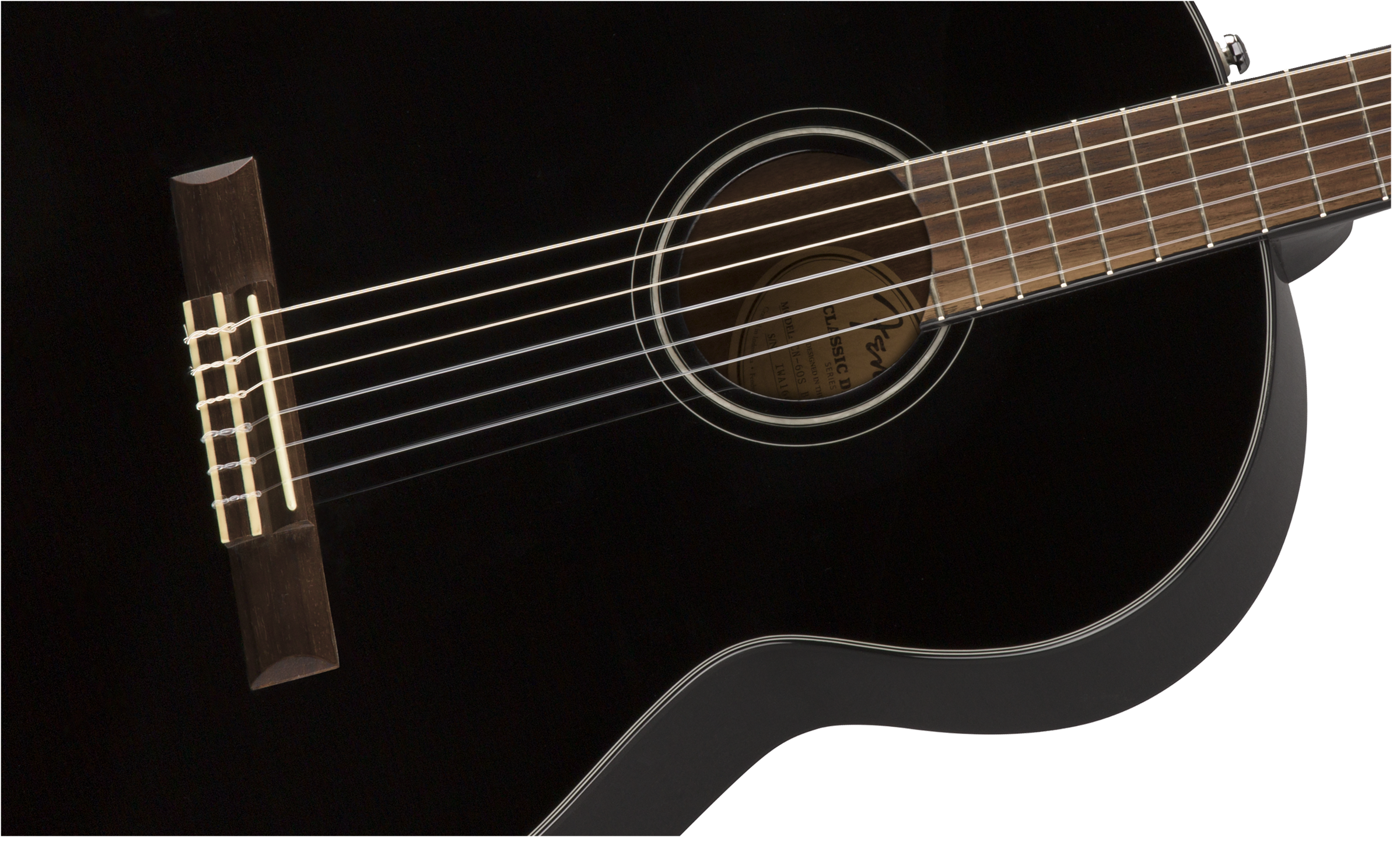 Fender CN-60S Nylon, Walnut Fingerboard, Black 0970160506