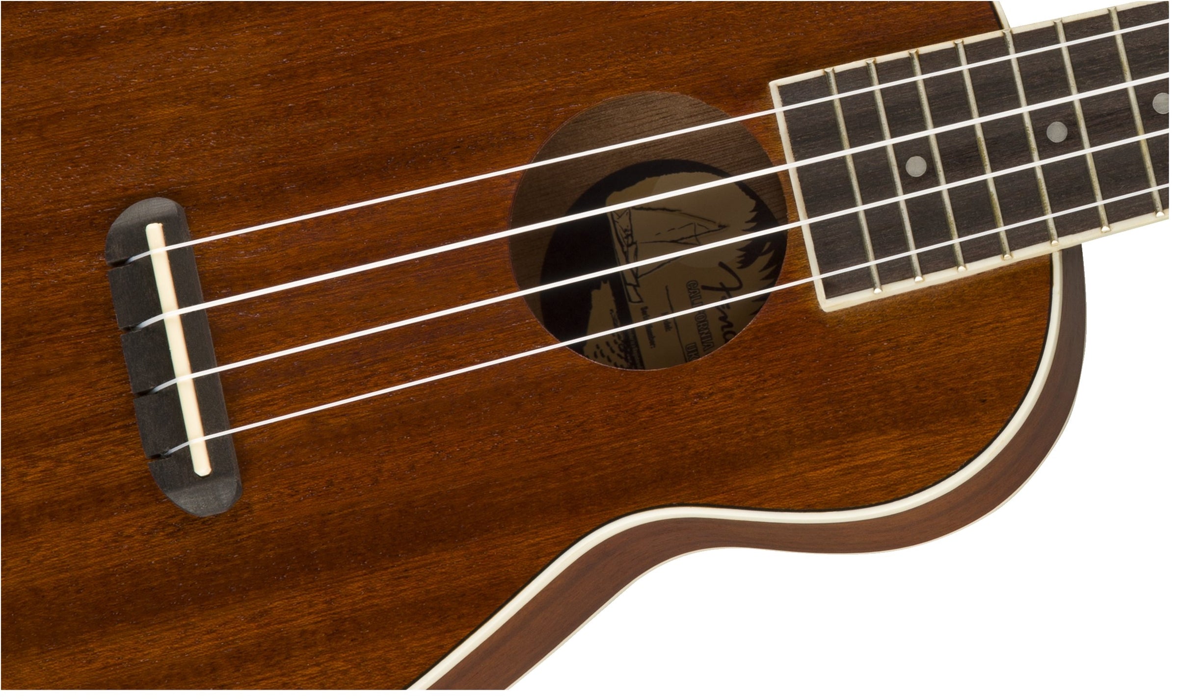 Fender Seaside Soprano Ukulele Natural Satin Mahogany - L.A. Music - Canada's Favourite Music Store!