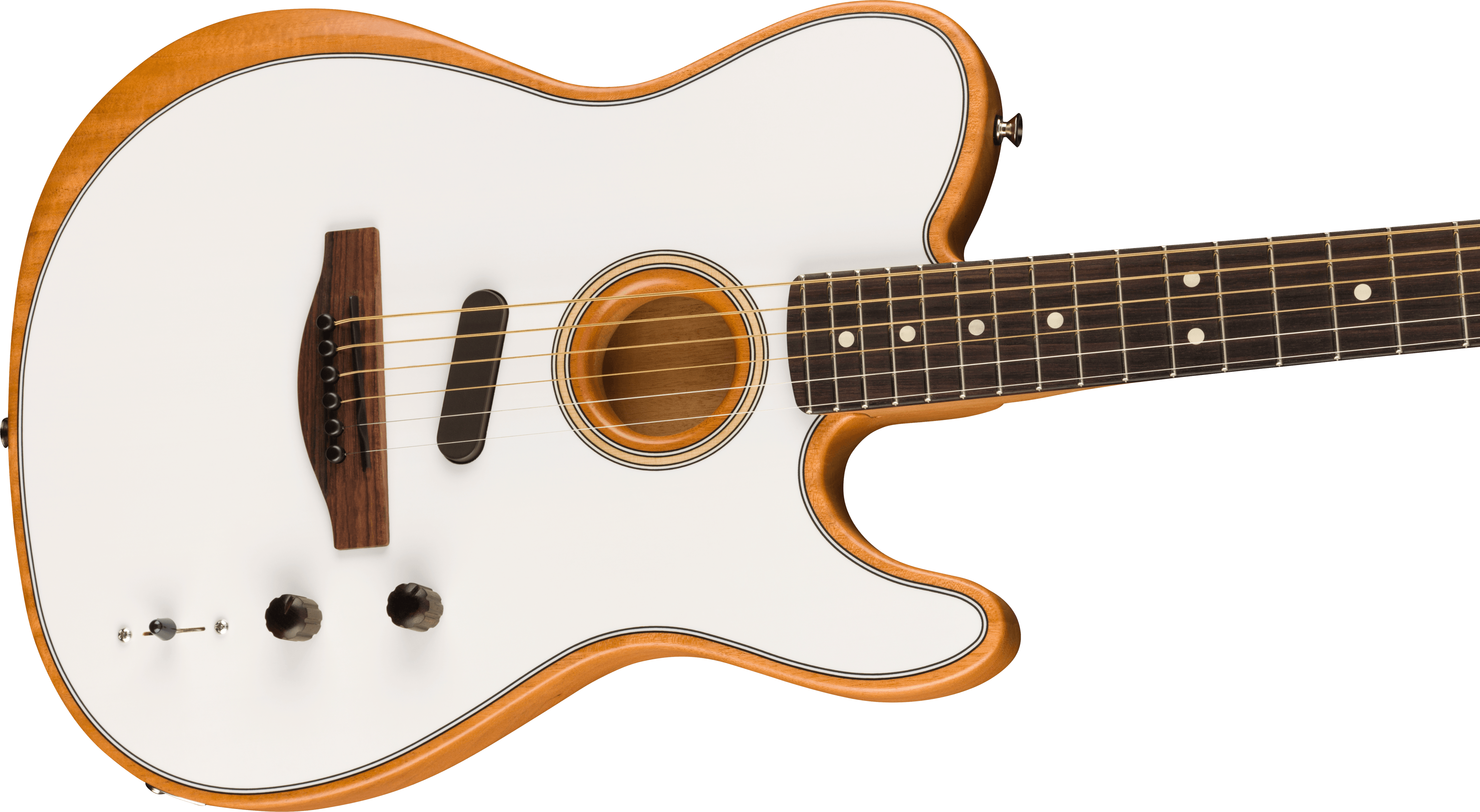 FENDER Acoustasonic Player Telecaster Rosewood Fingerboard, Arctic Whi —  Music