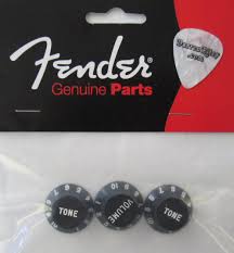 Fender Stratocaster Knobs Black 0991365000