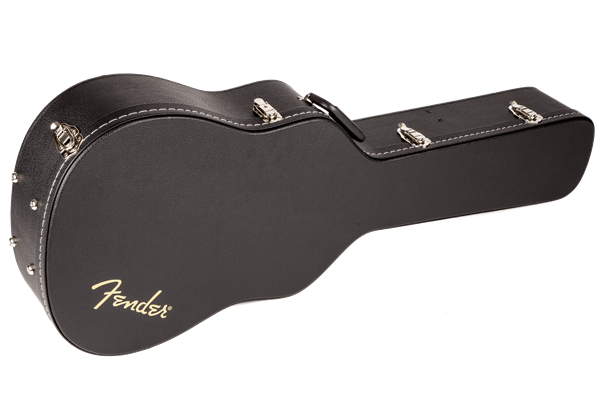 Fender Flat Top Dreadnought Acoustic Guitar Hard Shell Case Black