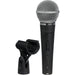Shure SM58S Cardioid dynamic microphone with on/off switch.