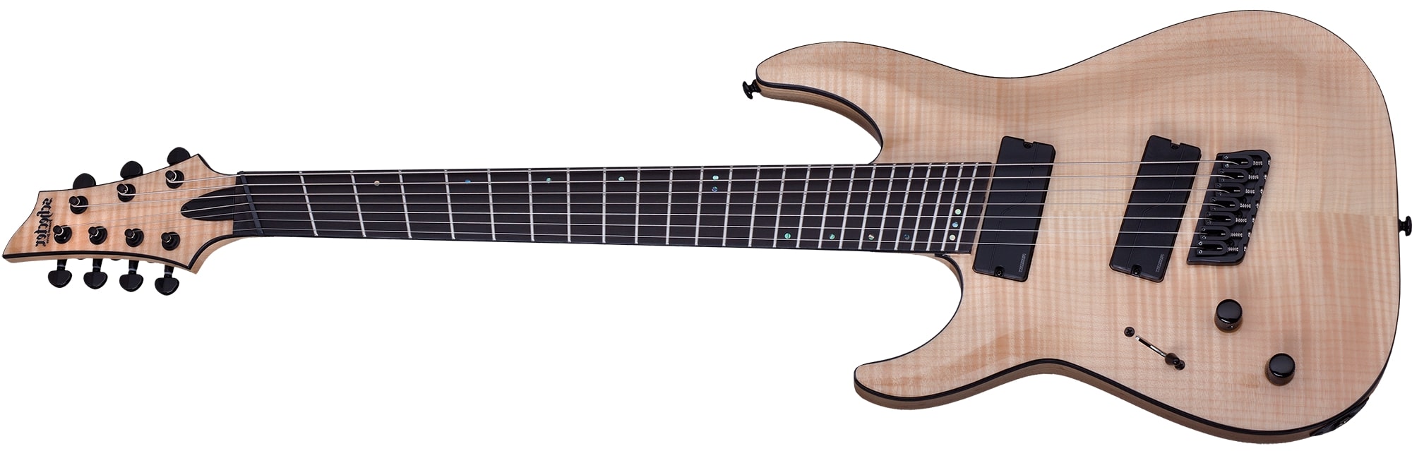 Schecter 7 String Left handed Elite Multi Scale in Gloss Natural 1367-SHC SERIAL NUMBER W23111383 - 8.0 LBS