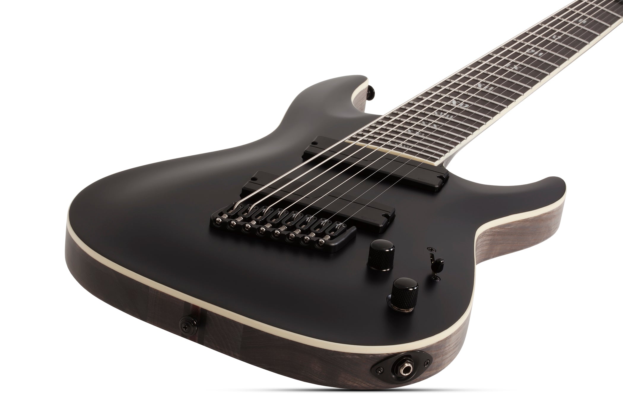 Schecter C-8 Multiscale SLS Elite Evil Twin Electric Guitar, Satin Black 1368-SHC