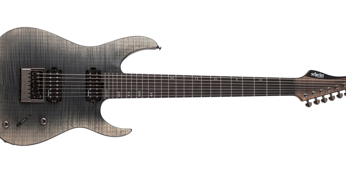 ギター Schecter Banshee-7P Schecter Banshee Mach-7 7-String Evertune Electric Guitar Fallout Burs