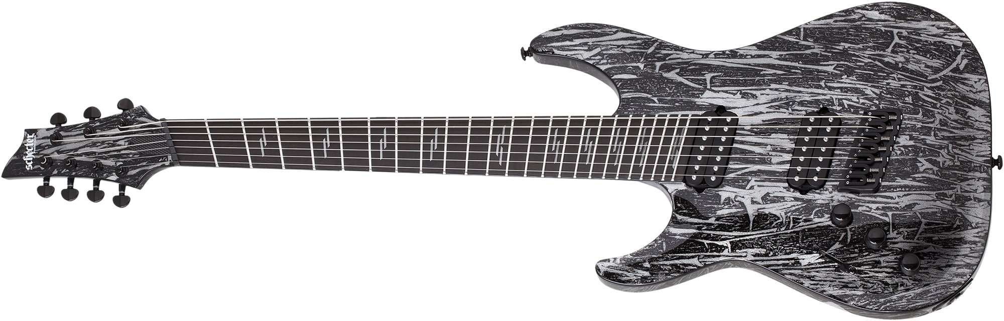 Schecter C-7 Multiscale Silver Mountain Left Handed Electric Guitar, Silver Mountain 1467-SHC