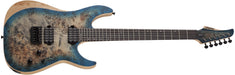 Schecter REAPER Electric Guitar with Swamp Ash Body Poplar Burl Top - Satin Sky Burst 1501-SHC