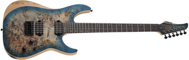Schecter REAPER Electric Guitar with Swamp Ash Body Poplar Burl Top - Satin Sky Burst 1501-SHC