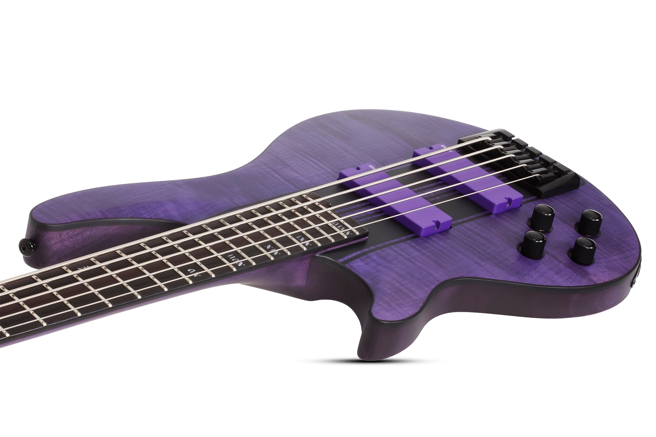 Schecter C-5 GT Left-Handed Electric Bass Satin Trans Purple 1535-SHC