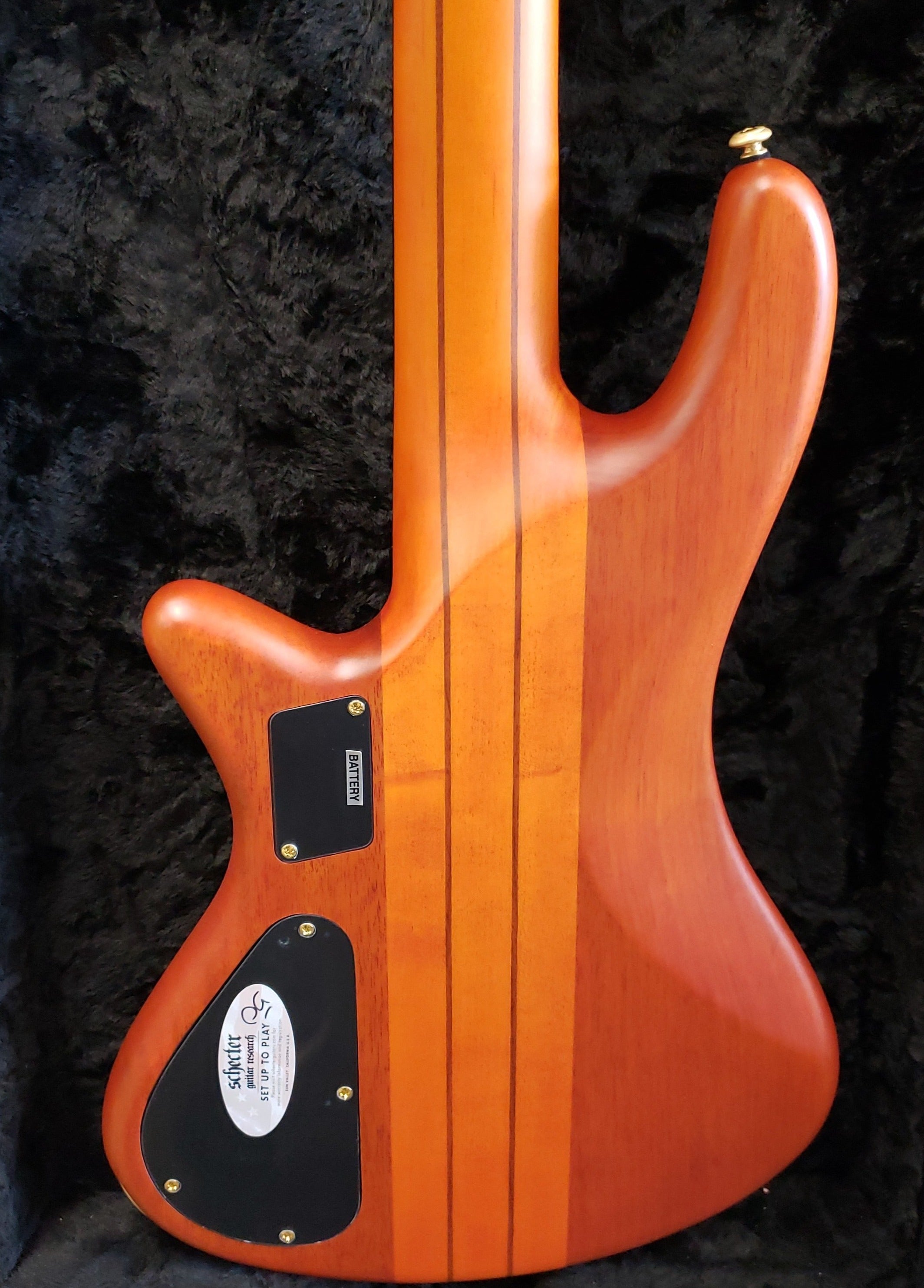 Schecter STILETTO-STU-5-FL-HSN Fretless Honey Satin 5 String Bass 2770-SHC