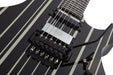 Schecter Synyster Gates Custom-S Ebony Board Electric Guitar, Gloss Black with Silver Stripes 1741-SHC