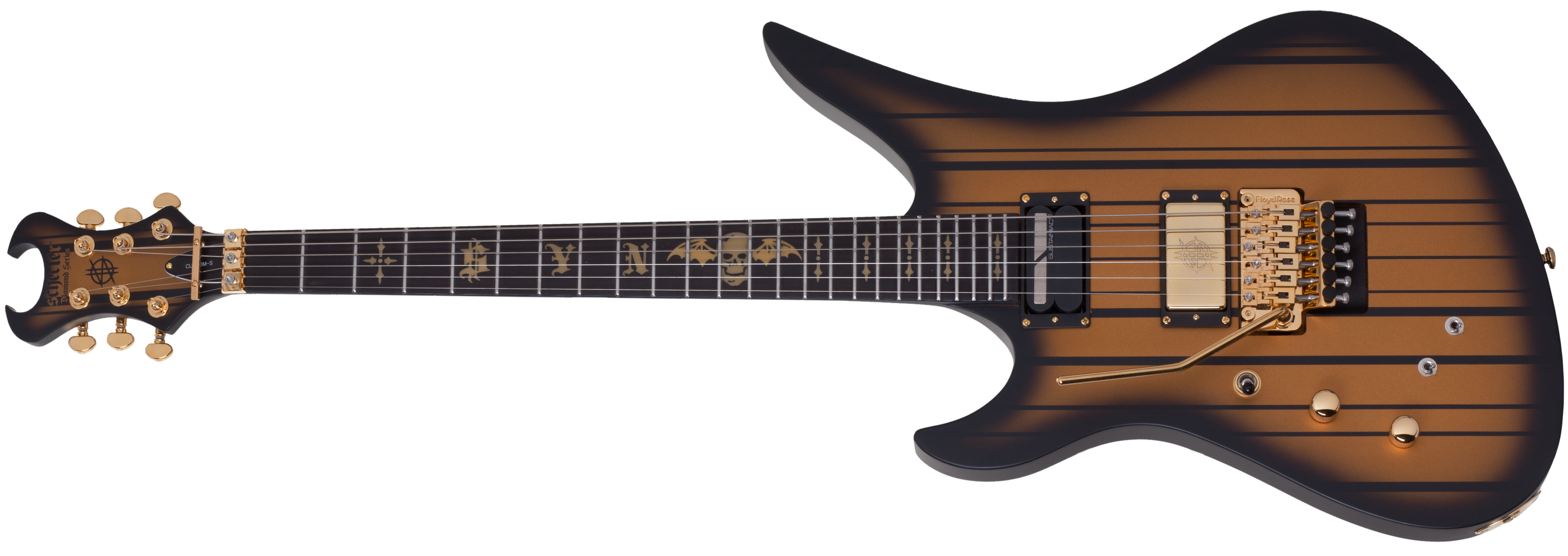 SCHECTER Synyster Custom S LH LEFT HANDED Satin Gold Burst SGB 1744 SHC