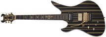 Schecter Synyster Custom-S Left Handed Electric Bass Gloss Black with Gold Stripes 1745-SHC