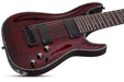 Schecter HR-C-9-BCH Hellraiser Crimson Red 9 String Guitar with EMG 909 Pickups 1781-SHC