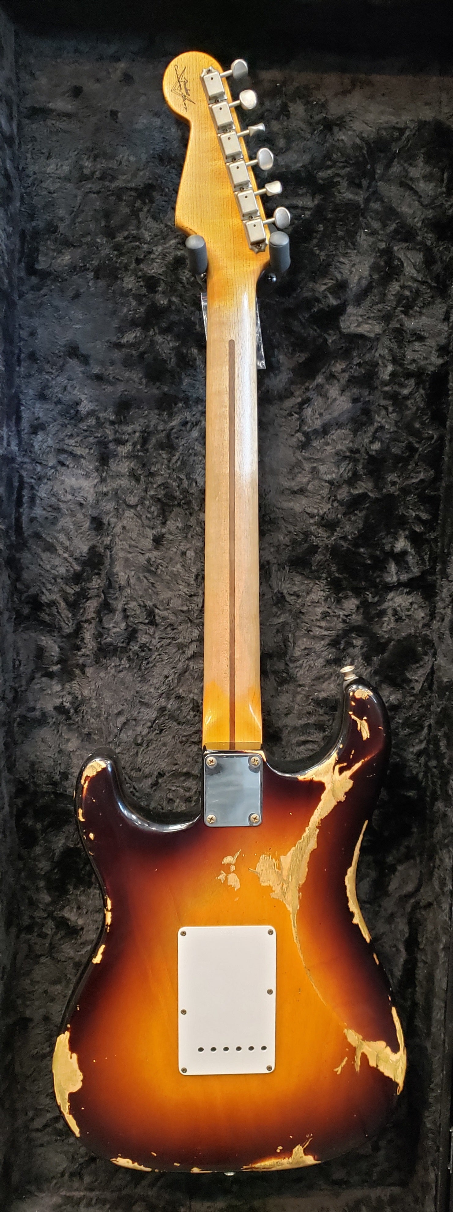 Fender Custom Shop 1954 Heavy Relic Stratocaster Maple Neck 2-Tone Sunburst 9231006484 Commemorative Strat 7.4 lbs
