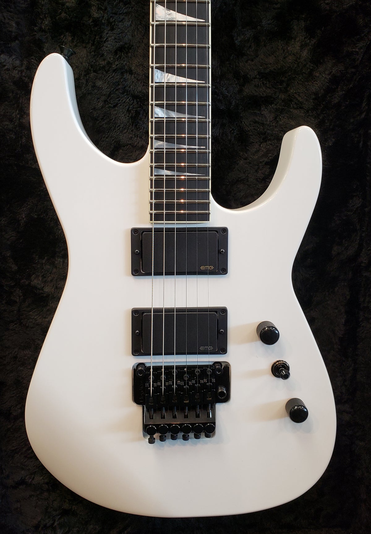 Jackson Custom Shop USA SELECT DK1 Dinky Ebony Fretboard Snow