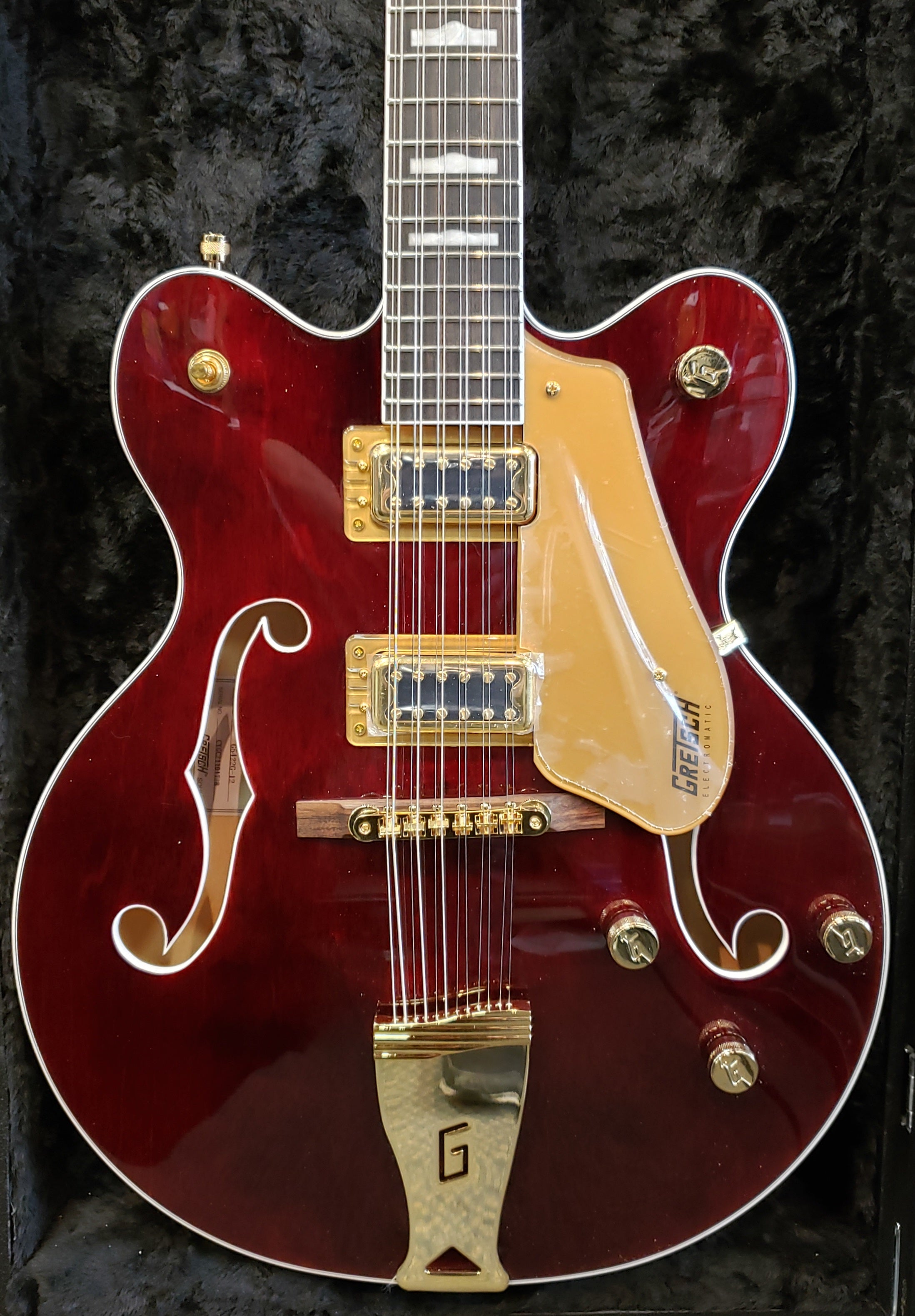  Gretsch G5422G-12 Electromatic Classic Hollow Body Double-Cut  12-String Guitar with Gold Hardware and Laurel Fingerboard (Right-Handed,  Single Barrel Burst) : Musical Instruments