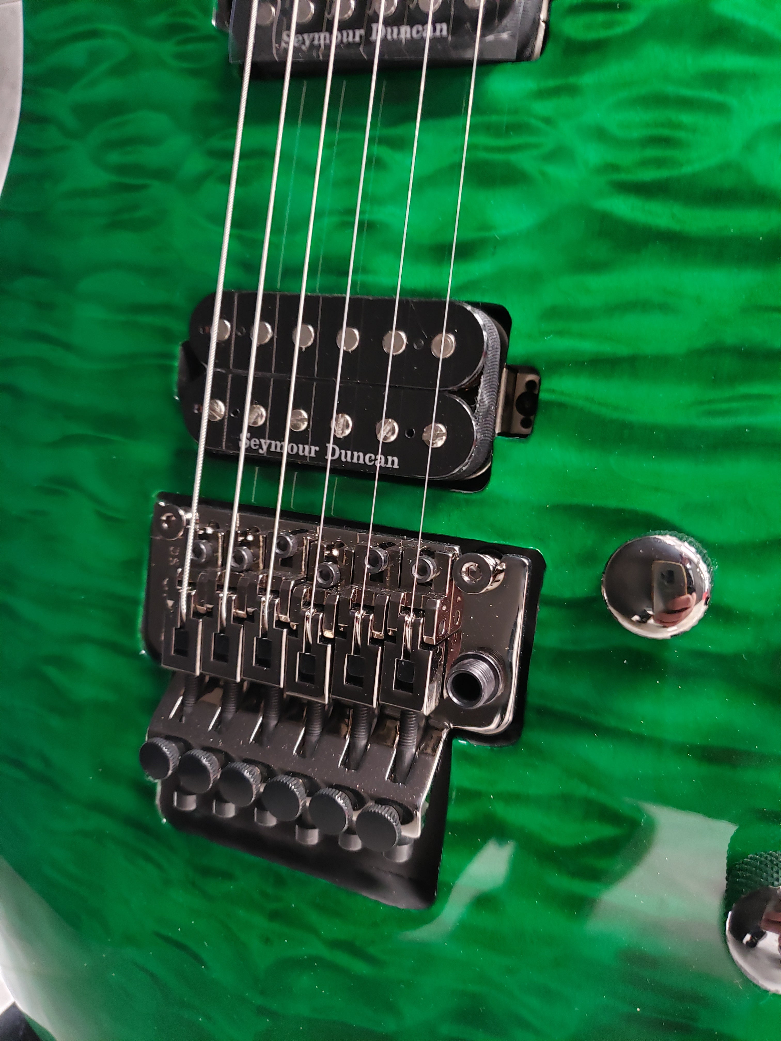 Jackson Pro Series Soloist SL2Q MAH Ebony Fingerboard Transparent Green 2914223587 SERIAL NUMBER ISJ2106943 - 7.2 LBS