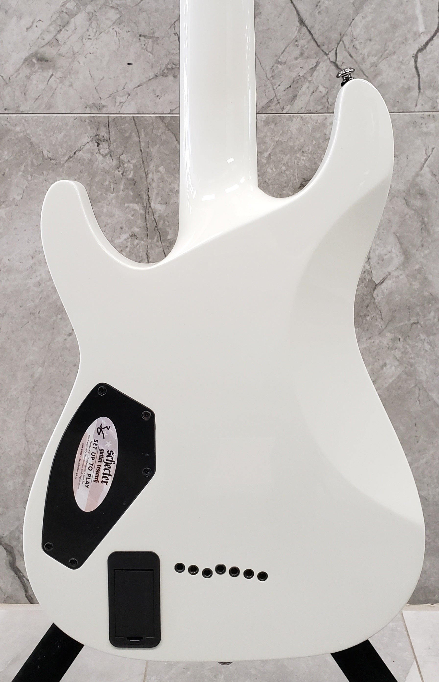 Schecter HR-C-7-WHT Hellraiser Gloss White 7 String Guitar with EMG 707TW Pickups 1810-SHC