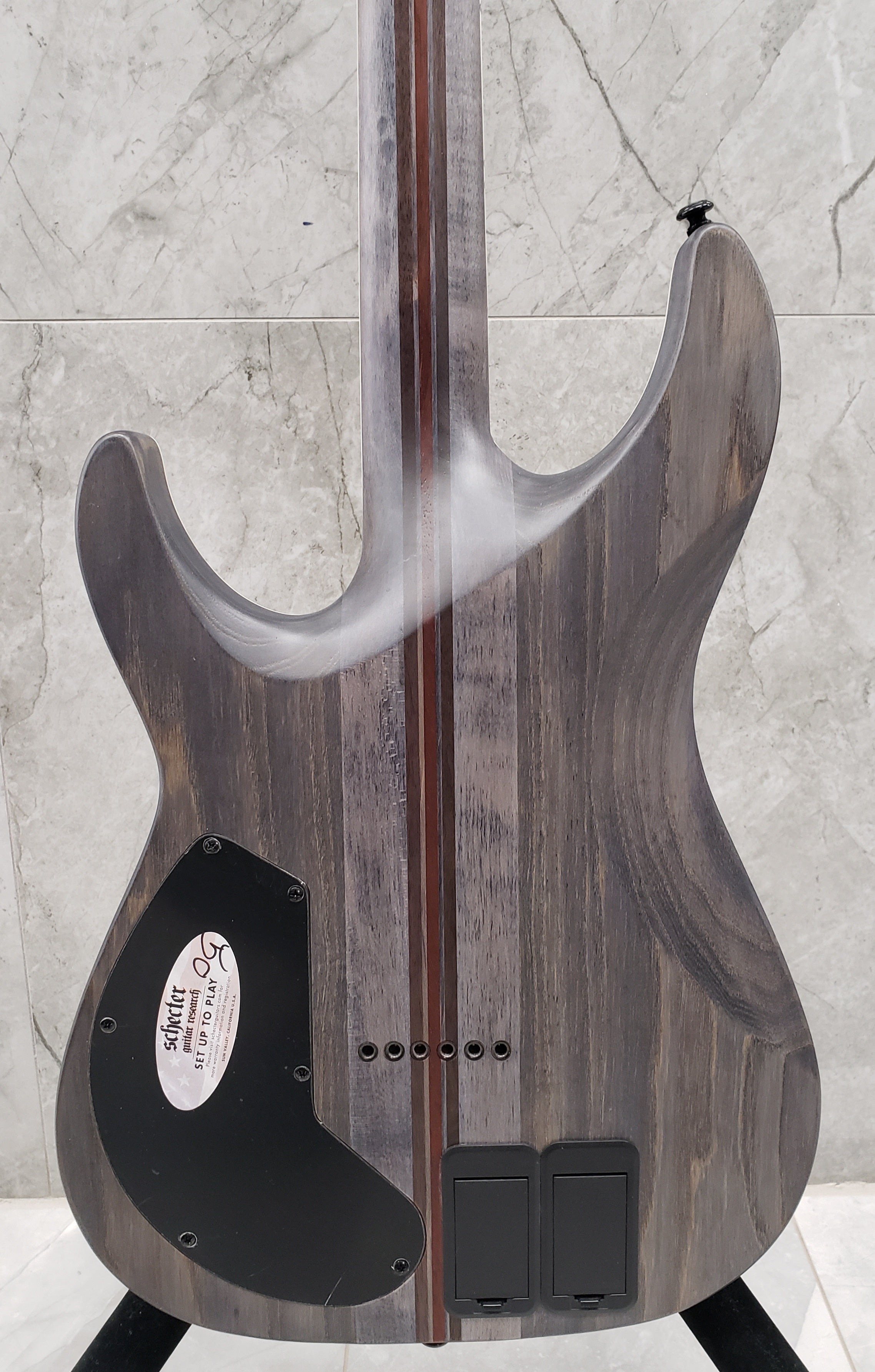 Schecter C-1 HT S SLS Elite Evil Twin HARD TAIL W/ SUSTAINIAC Satin Black 1339-SHC