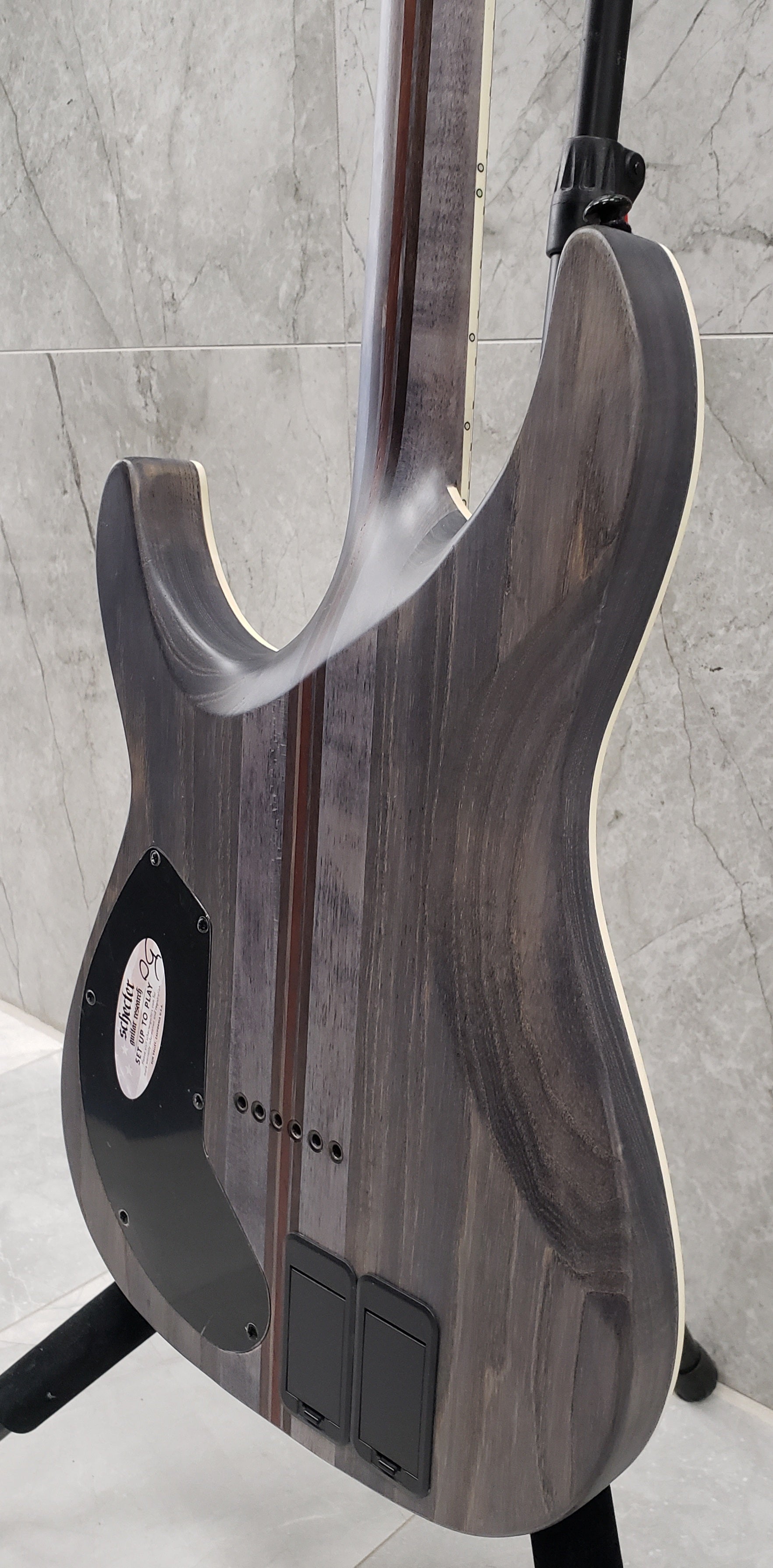 Schecter C-1 HT S SLS Elite Evil Twin HARD TAIL W/ SUSTAINIAC Satin Black 1339-SHC
