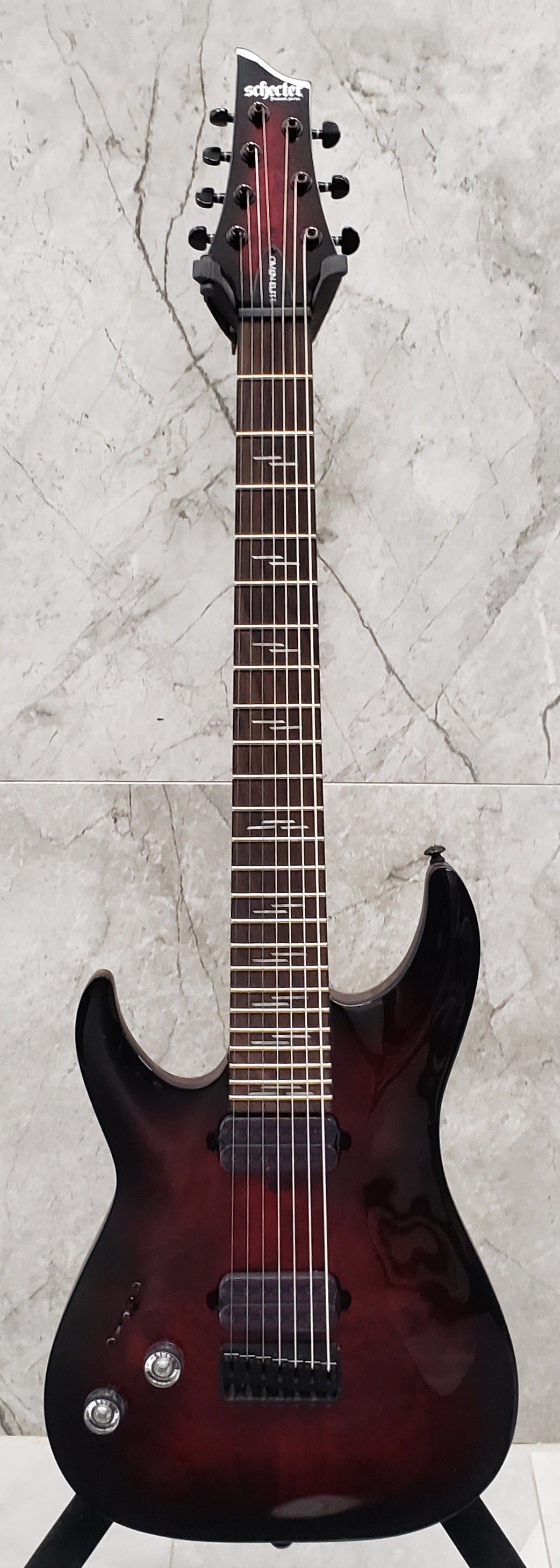 Schecter Omen Elite-7 Left Handed 7-String Electric Guitar Black Cherry Burst 2461-SHC