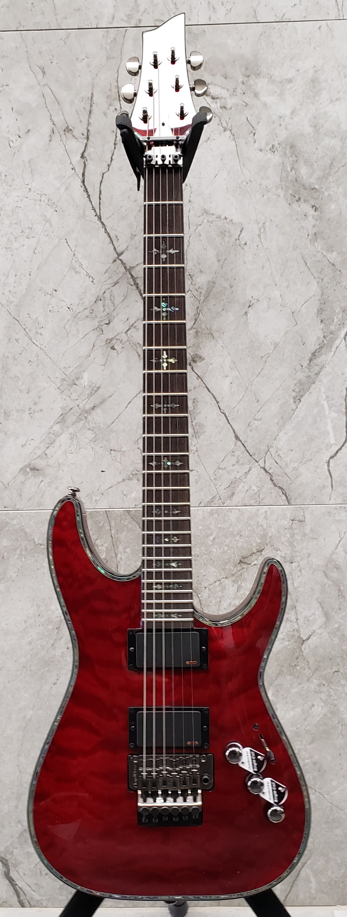 Schecter Hellraiser Series HR-C-1-FR-BCH Black Cherry Guitar with Floyd Rose and EMG 81TW/89 1794-SHC